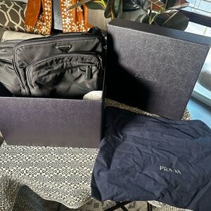 Prada Black Large Nylon Waist Belt Crossbody Bag